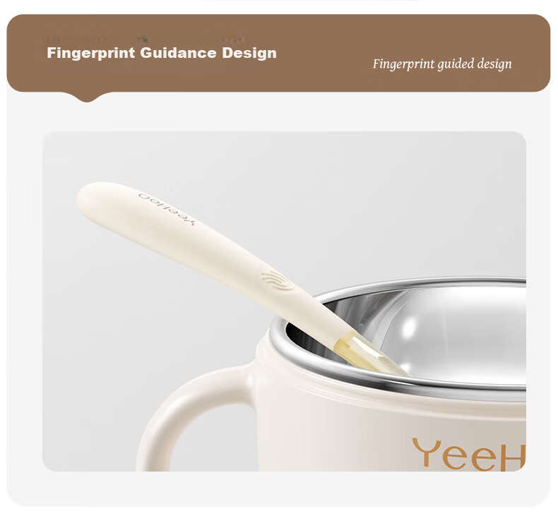 YEEHOO PPSU Baby Self-Feeding Training Spoon Baby Food Supplement Spoon Children's Day Gift Tableware Spoon with Lunch Box 3