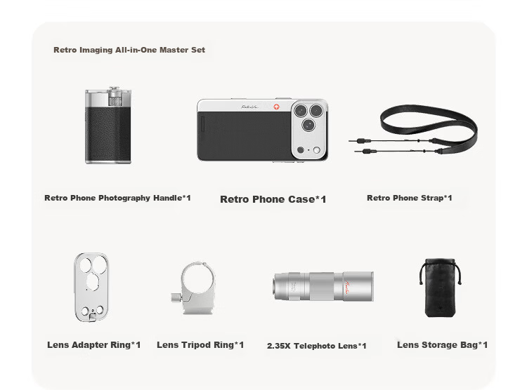 PGYTECH Apple iPhone 17 Photography Kit RetroVa Vintage Imaging Set iPhone 17 Pro Dandelion Photography Handle Long Focus Telephoto Lens Attachment 20