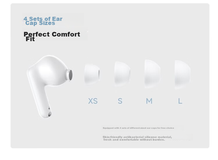 Baseus M4s In-Ear Noise Cancelling AI Bluetooth Earphones Wireless -55dB Adaptive In-Ear Noise Cancellation Coaxial Dual Drivers Compatible with Apple Huawei Honor OPPO Phones 45