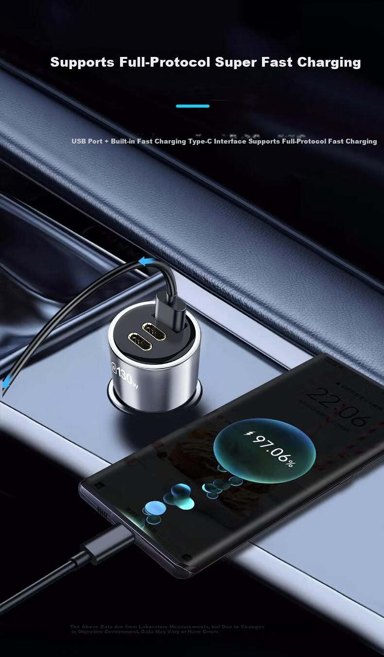 Newsmy Car Charger Apple AVS100W Super Fast Charging Car Charger Adapter for iPhone 17/16/15 Cigarette Lighter Charger Adapter 6