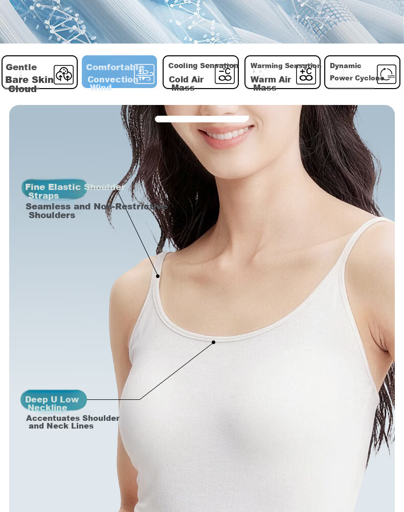 MiiOW White Women's Camisole Tank Top with Built-in Bra Pad, Casual Versatile Back Design, Suitable for Outerwear 5