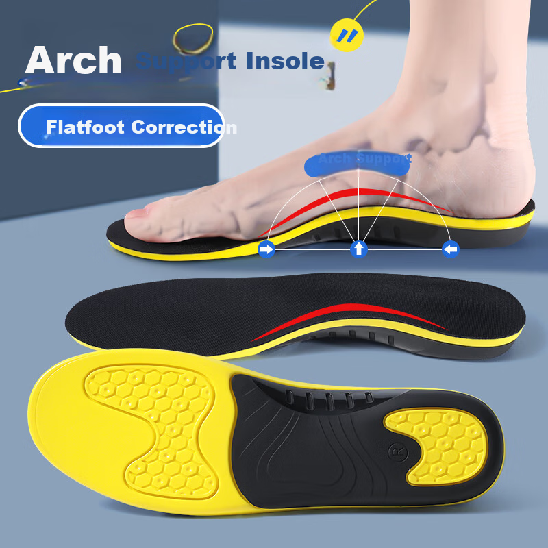 3AnGnI Arch Support Insoles for Men Shock Absorption Comfortable Antibacterial Sports Insoles Long-Standing Fatigue Relief