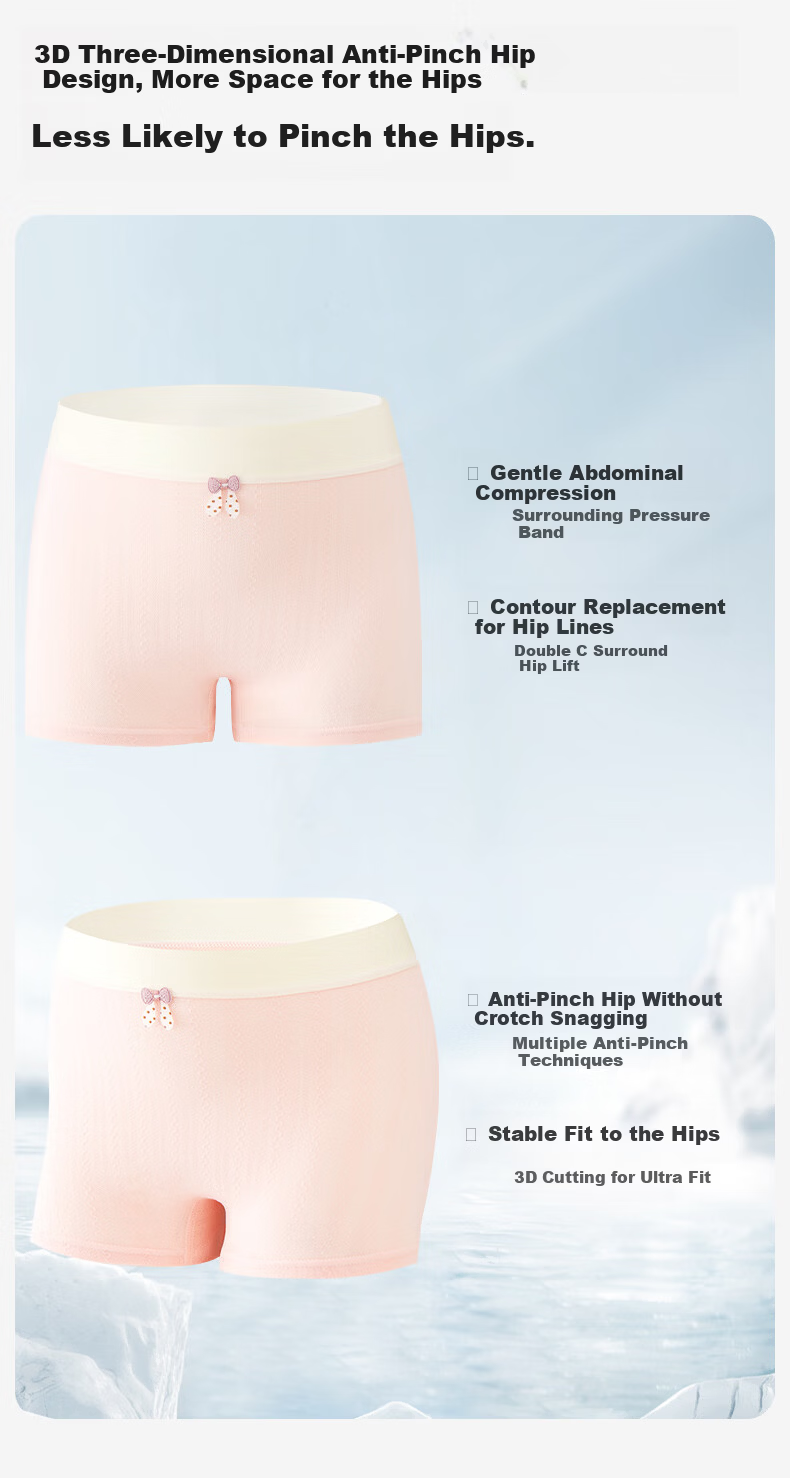 Cotton Modal Children's Underwear Girls Ice Silk Summer Puberty Boxer Shorts for 9-15 Year Old Middle and High School Students 2