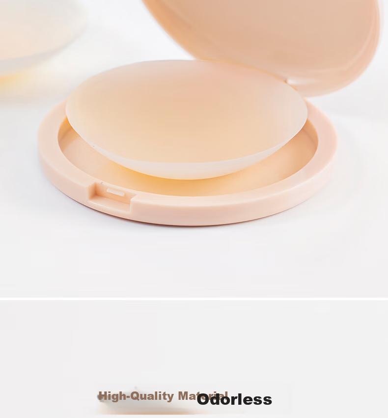 VCN Nipple Cover Storage Box Portable Round Dustproof Travel Bra Pad Organizer Pink Beige One Size 5