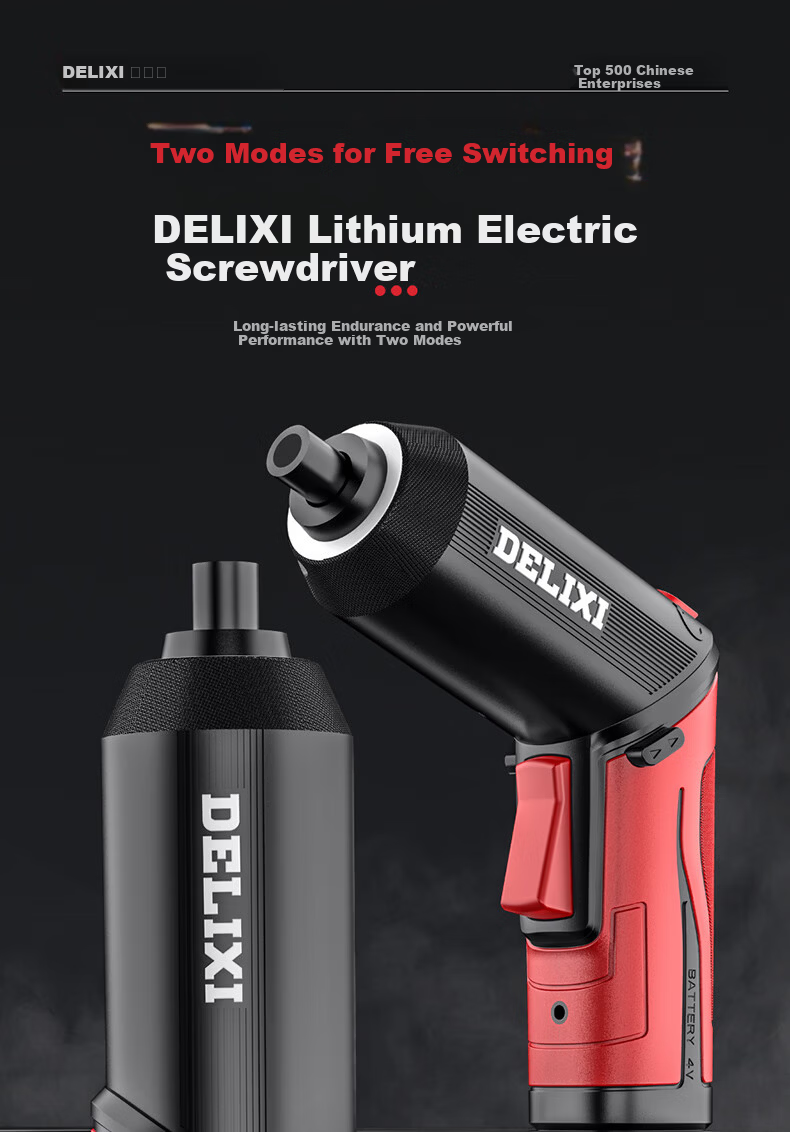 Delixi Electric Cordless Screwdriver Rechargeable Portable Mini Multifunctional Electric Drill Screwdriver Set for Home Use 1