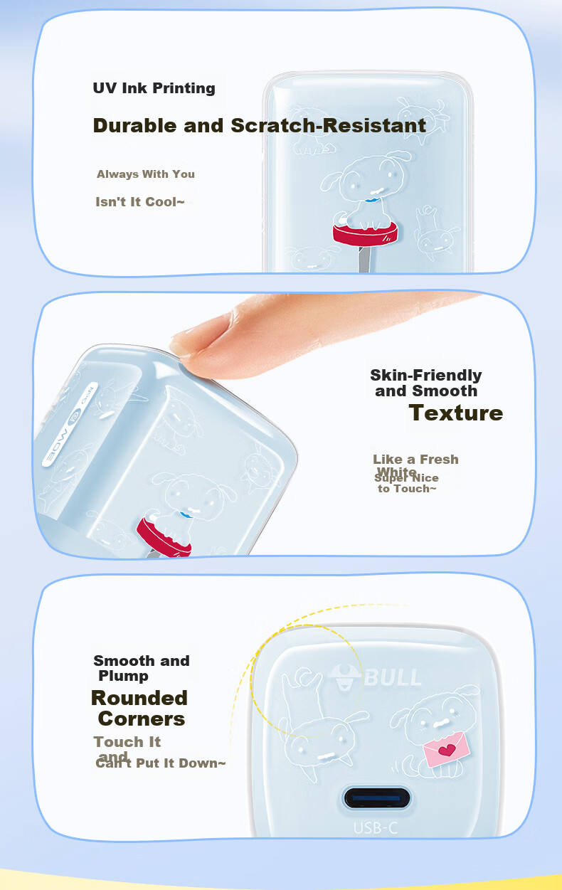 BULL Crayon Shin-chan IP Collaboration Ice Cube Charger Compatible with Apple iPhone 17 Pro Fast Charger 16 Mobile Type-C Data Cable Genuine 30W 14