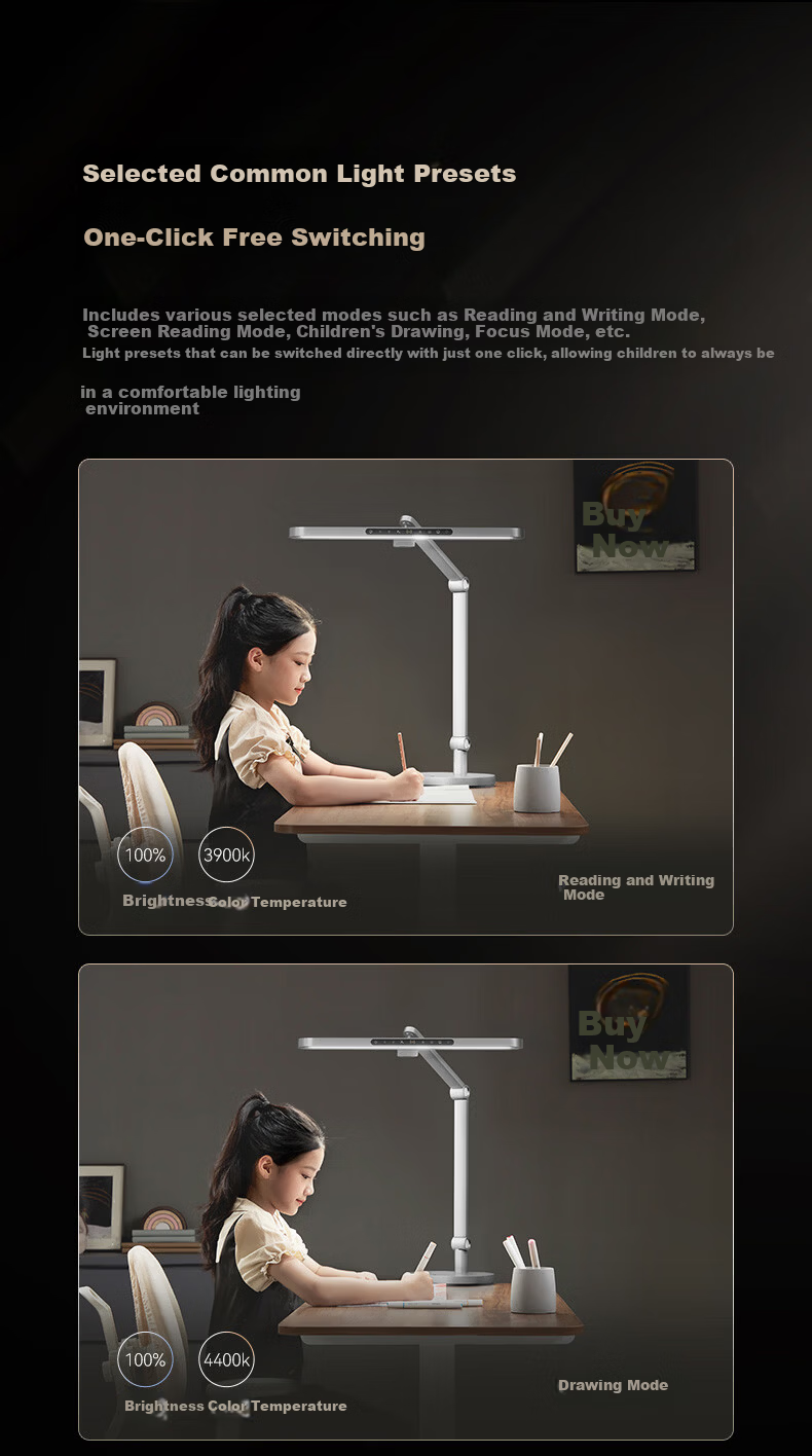 Hongmeng Zhixuan THINCO Smart Desk Lamp Children's Student Eye Protection Full Spectrum Desktop Bedroom Sensor Lamp 5Pro 17