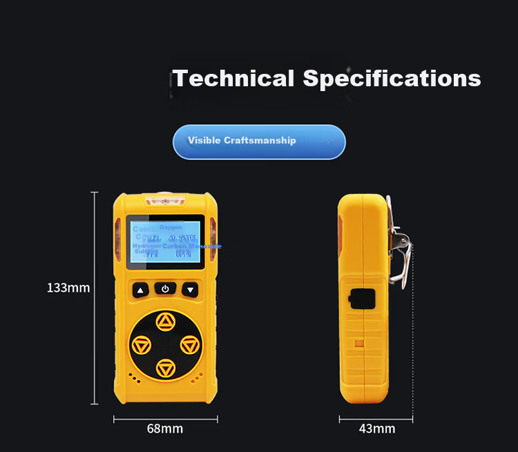 EDKORS 4-in-1 Gas Detector Combustible Oxygen Carbon Monoxide Hydrogen Sulfide Toxic Hazardous Alarm for Confined Spaces 13