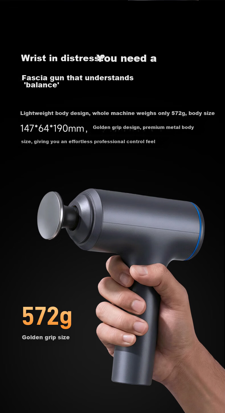 Yun Kang Bao Fascia Gun Muscle Massager Silent Professional Heat Therapy Fitness Massager Shoulder Neck Waist Back Full Body Muscle Massager Gift Recommended for Men and Women 7