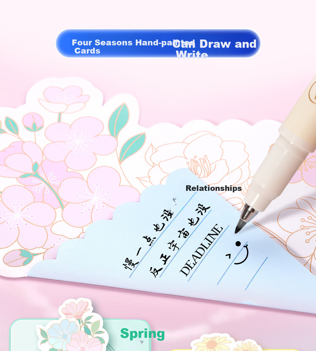 Dianshi Pen Set [Children's Day Gift] Dream Flower Garden Soft Drawing Pen Gift Box Elegant Hand-Painting Set 32-Piece High-Value Set Girls Birthday Gift 3827E 6