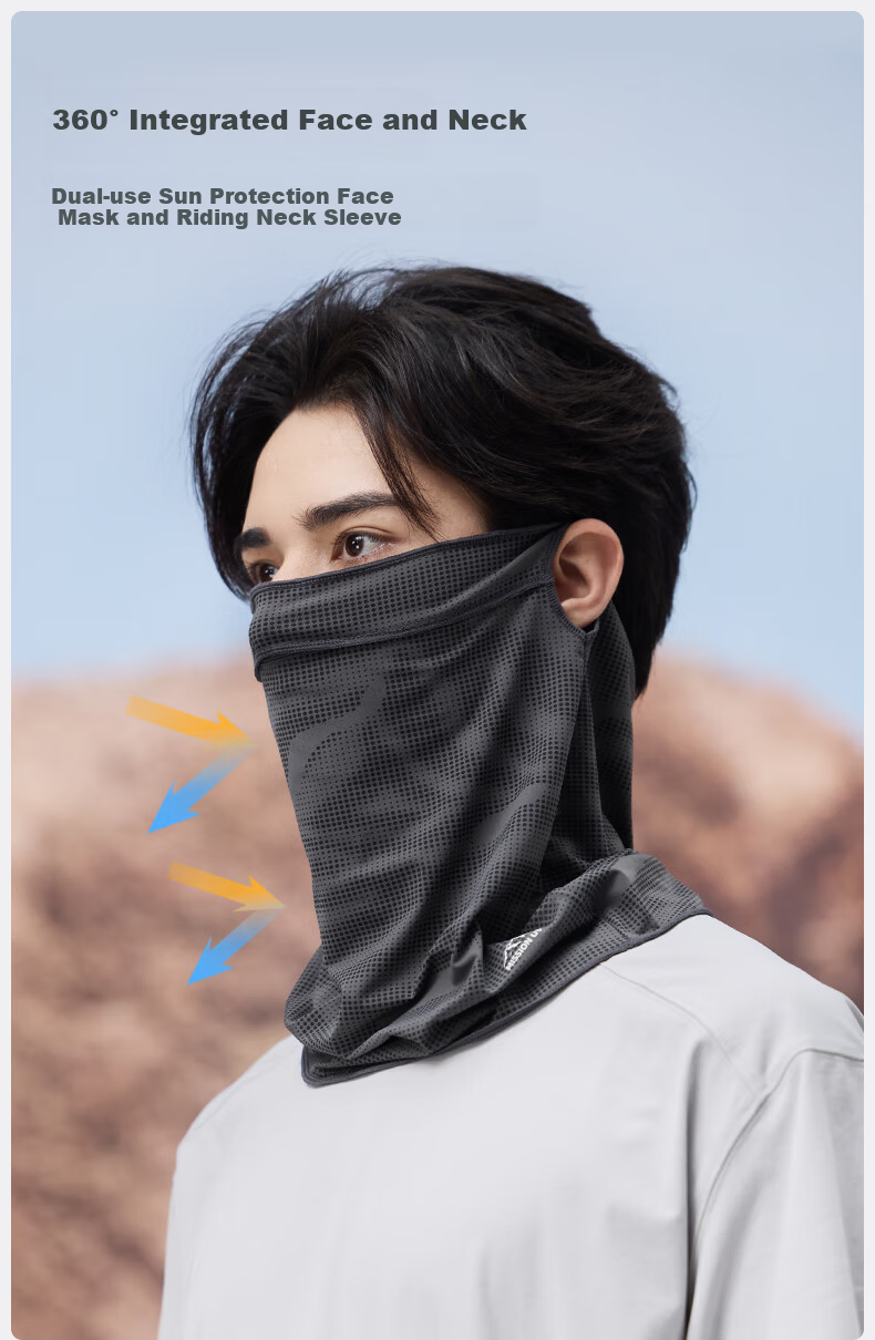 MISSION UV Ice Silk Sun Protection Face Mask for Men, Cycling and Mountaineering, Summer UV Protection Neck Cover, Full Face Sun Shield Mask 4