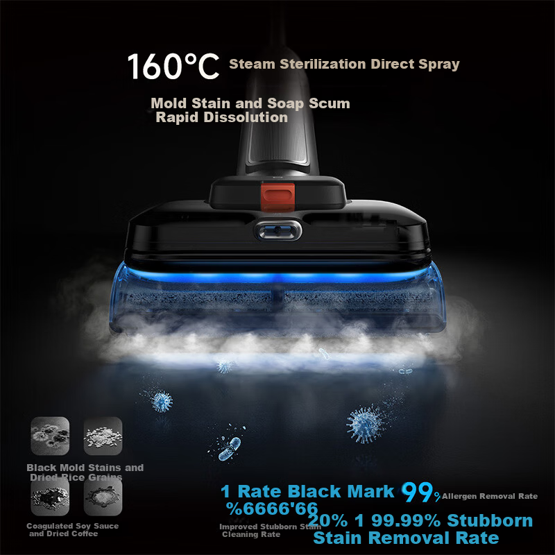 Mijia Xiaomi Floor Washer 5Max Steam Foam Hot Water All-in-One Full-Link Self-Cleaning 28kPa Strong Suction Home Wash Mop Vacuum Cleaner
