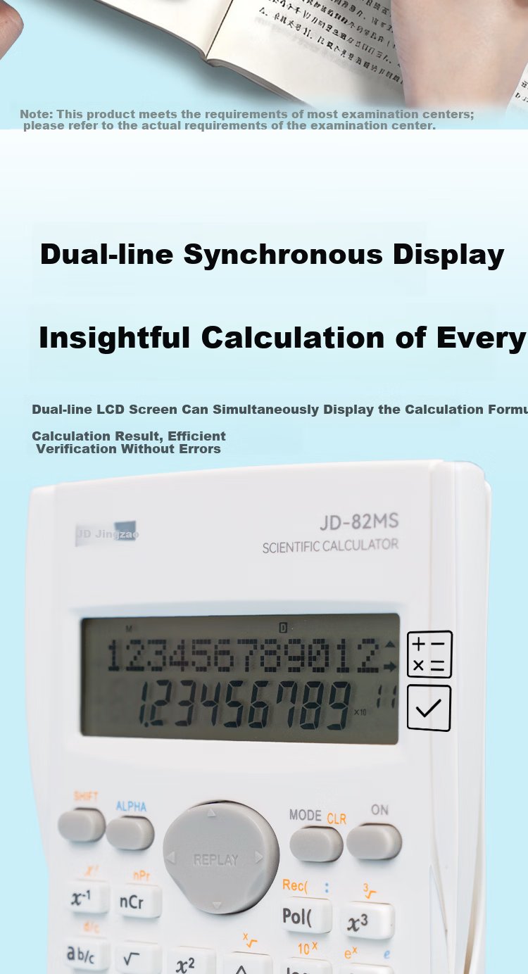 JD Jingdong Jingzao 82MS Scientific Calculator Blue 240 Functions for Middle and High School Students JD-82MS 6