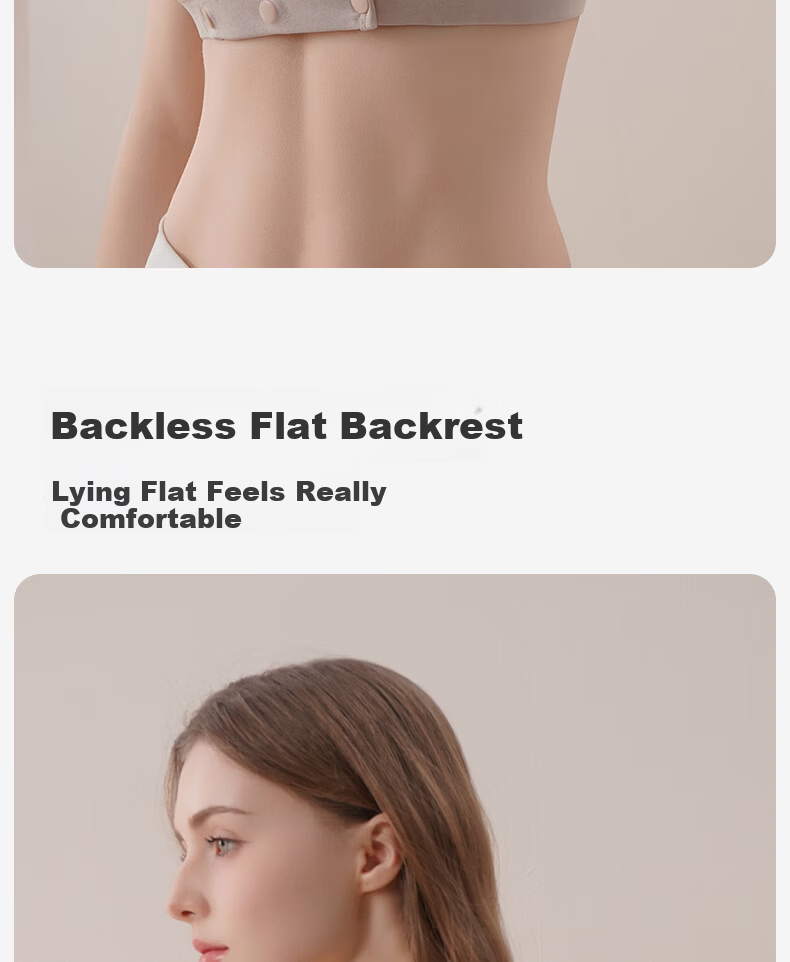 FENYE Three-Buckle Adjustable Nursing Bra Postpartum Feeding Pure Cotton Sleep Bra Anti-Sagging Large Breast Sleepwear Skin Tone L 25