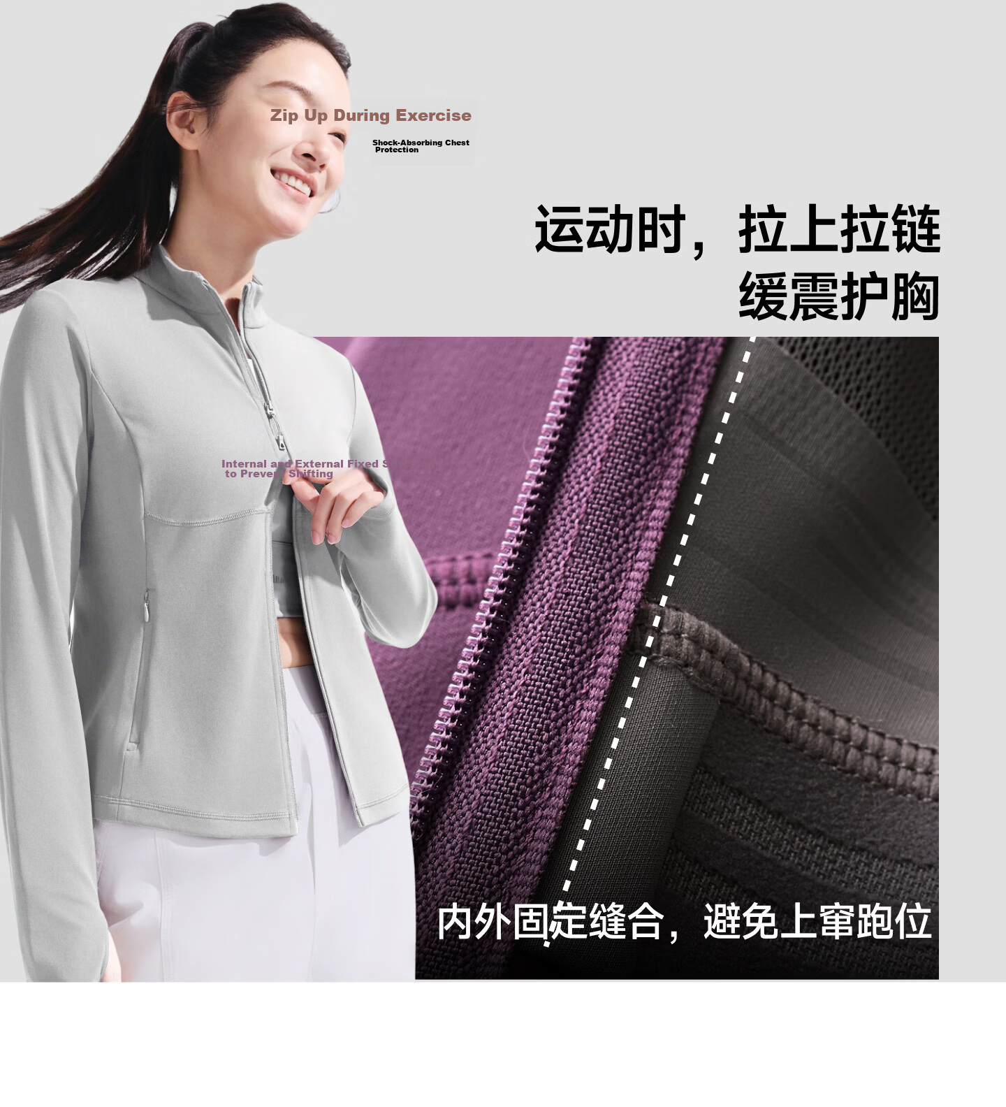 Beneunder Women's Lightweight Shock-Absorbing Sports Sunscreen Jacket 26 Spring Summer New SP003 Light Charcoal Gray M 11