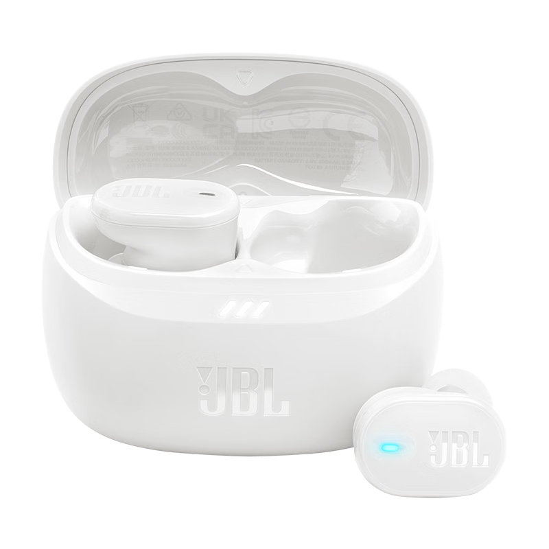 JBL TUNE BUDS 2 True Wireless Bluetooth Earbuds Active Noise Cancelling Sports Earphones Compatible with Android In-Ear Mic Gaming Earbuds Matte White