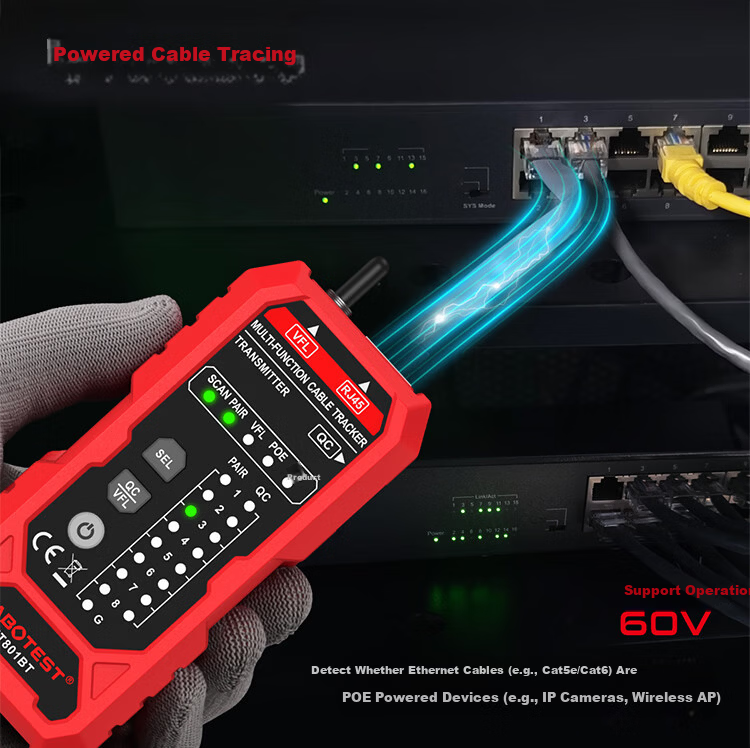 HABOTEST Network Cable Tester HT801B Multifunction Broadband Signal Continuity Checker Tool 13