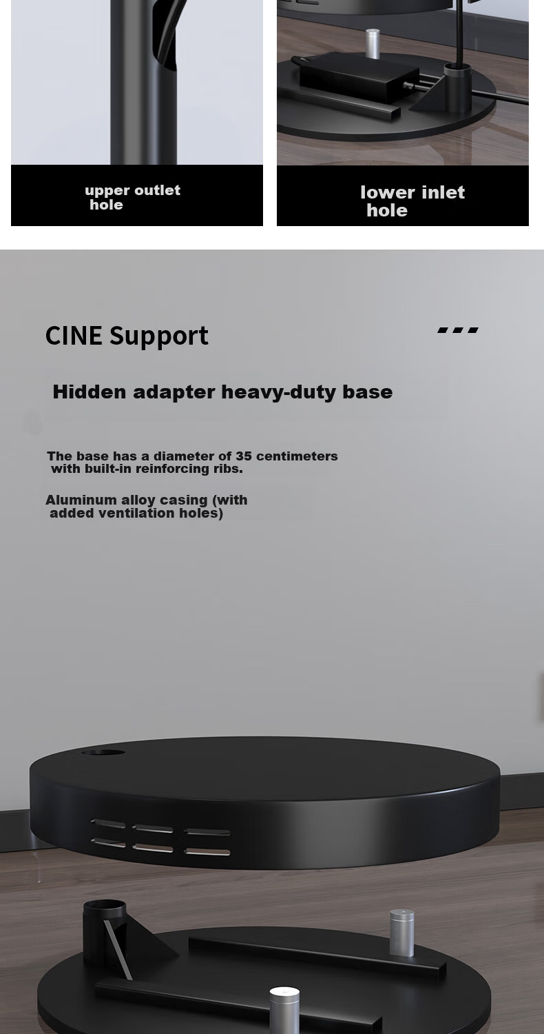 CINE Heavy-Duty Floor-Standing Projector Mount for Home, Wall-Mounted for Bedside, Compatible with XGIMI RS20 RS30, Dangbei X7 Pro, JmGO N3 N5, Hisense C3, Big Eye Orange, Hidden Bracket PB29L Black 9
