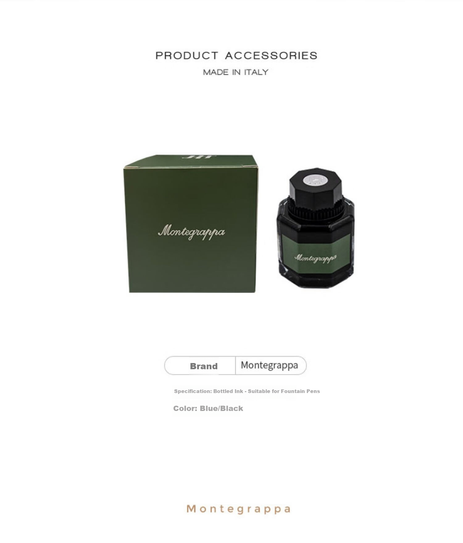 Montegrappa Black Ink 50ml IA02BZIC Gift 2