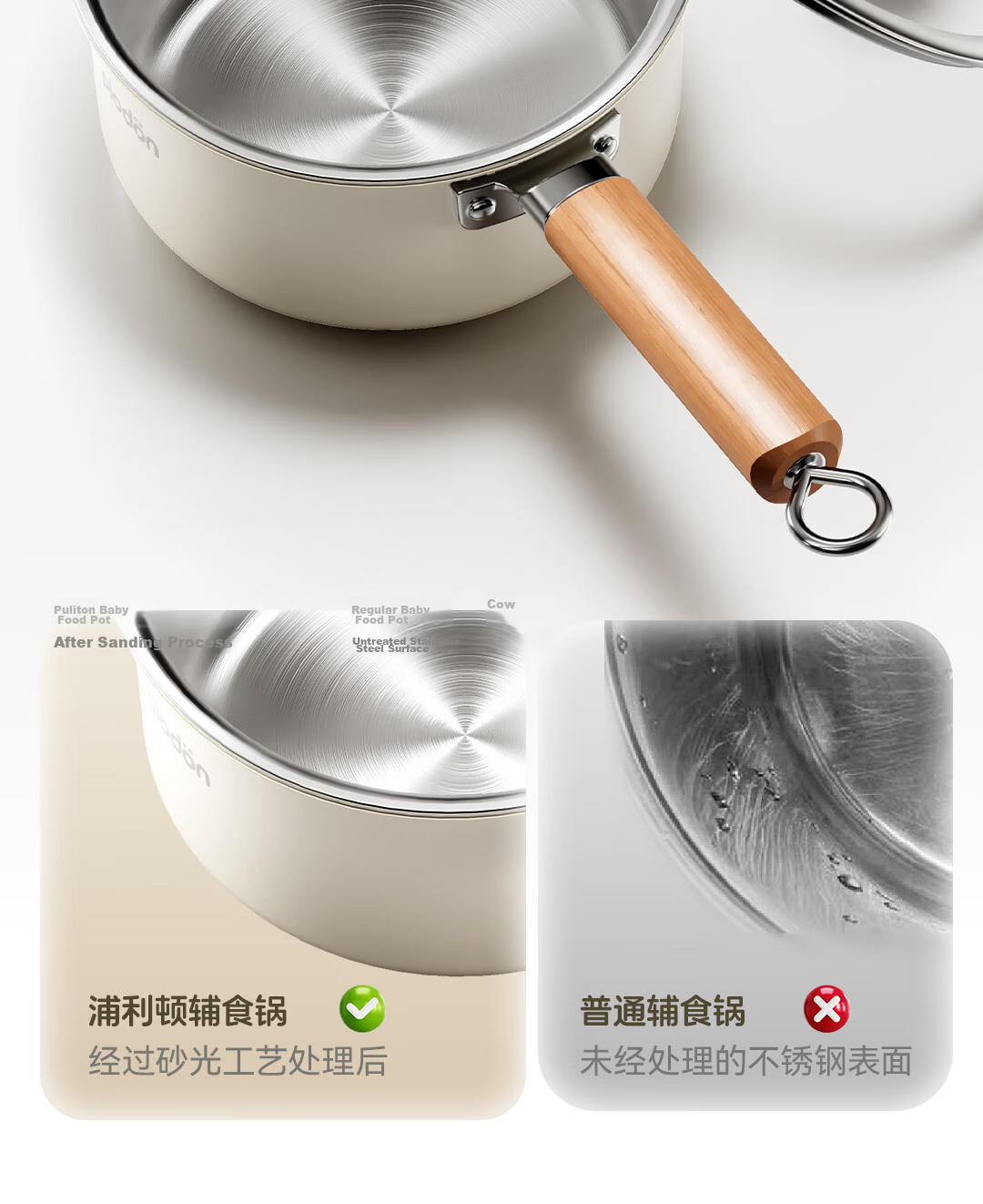 PLODON Electric Steamer and Cooker Baby Food Maker Non-Stick Detachable Small Milk Pot 8