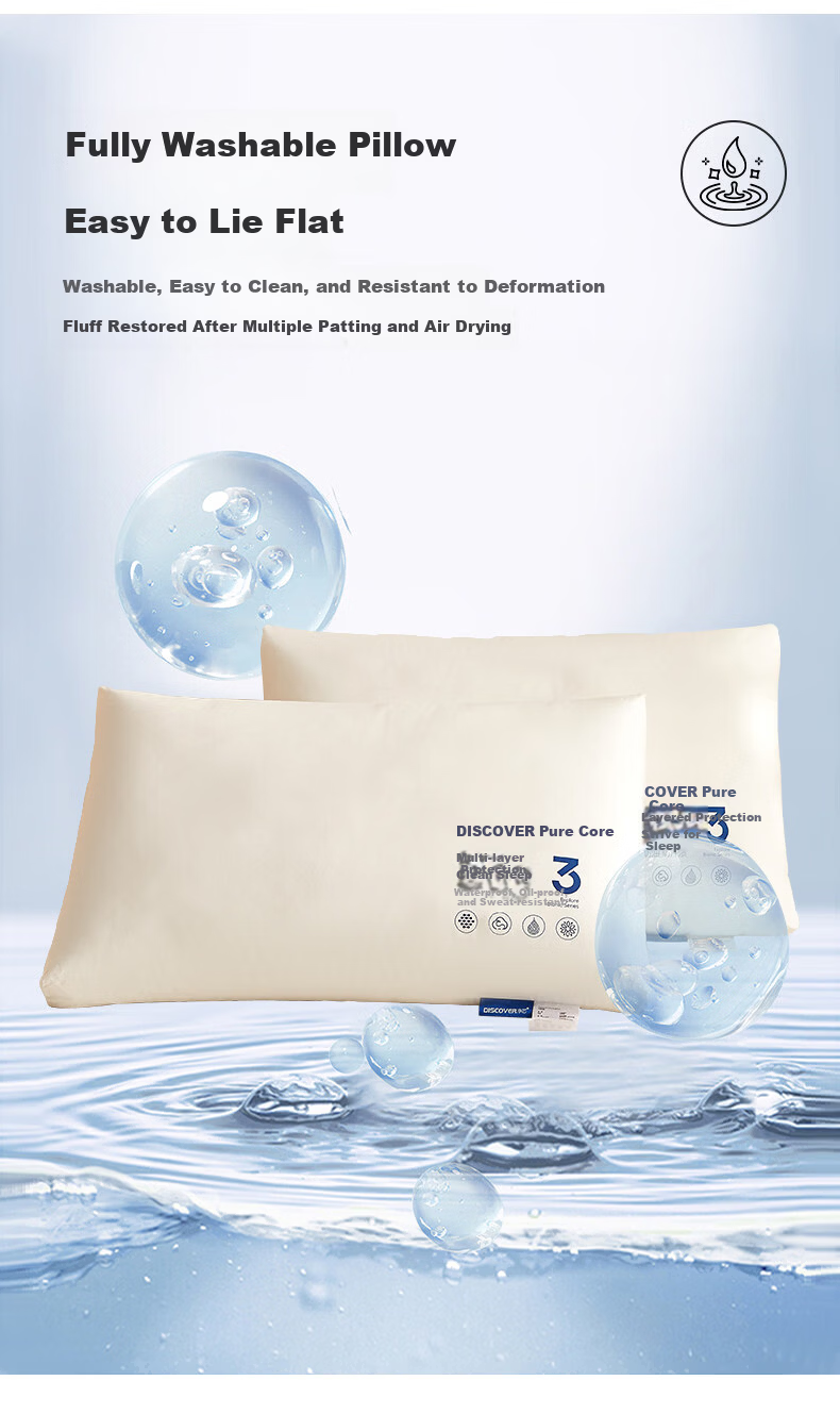Eve's Elegance [Three-Proof] Five-Star Hotel Pillow Adult Cervical Support Deep Sleep Men's Pillow Core Single Piece 20