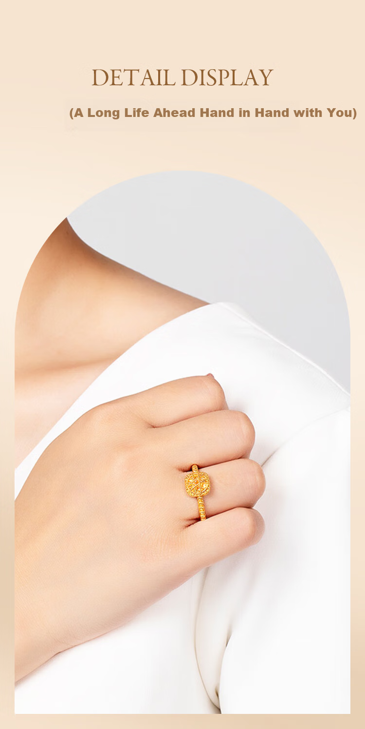 Jinliufu Auspicious S925 Silver Dark Orange Square Sugar Adjustable Ring for Women Pure Silver Fashion Birthday Gift 2