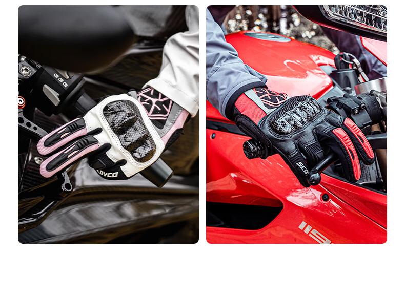 SCOYCO Cloud Bird MC122 Motorcycle Riding Gloves, Racing Bike Carbon Fiber Anti-CE Protective Touchscreen Gloves for All Seasons, Suitable for Men And Wome 21