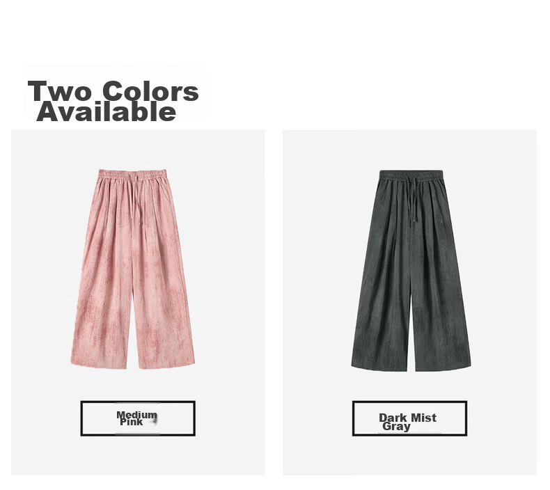 TonLion 2026 Spring Summer New Casual Women's Pants Girl Style Linen-Like Wide-Leg Draped Trousers 7