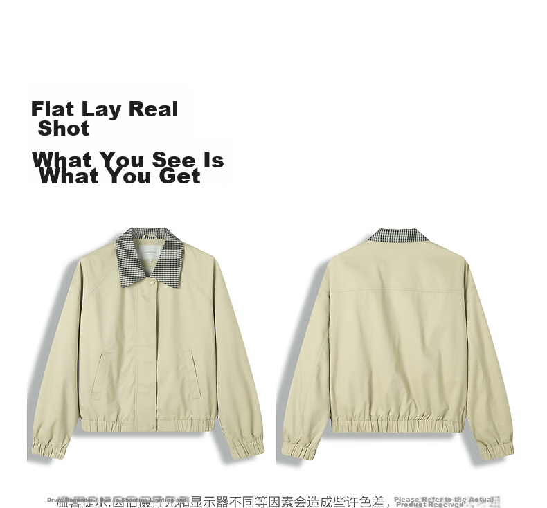 TonLion 2026 Spring Autumn New Women's Lapel Short Jacket Loose Khaki Zipper Commuter Style Patchwork Casual 3