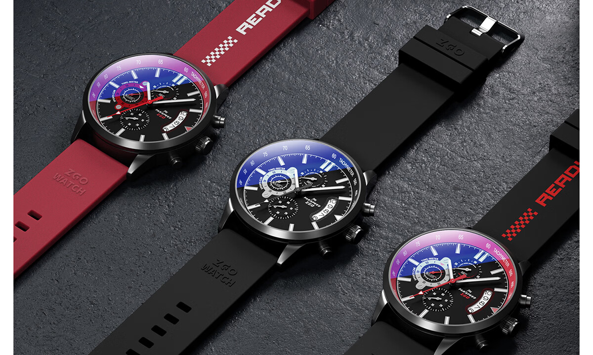 ZGO Men's Watch for Students Mechanical Style Silent Quartz Exam Watch Birthday Gift for 18-Year-Old Boys 37