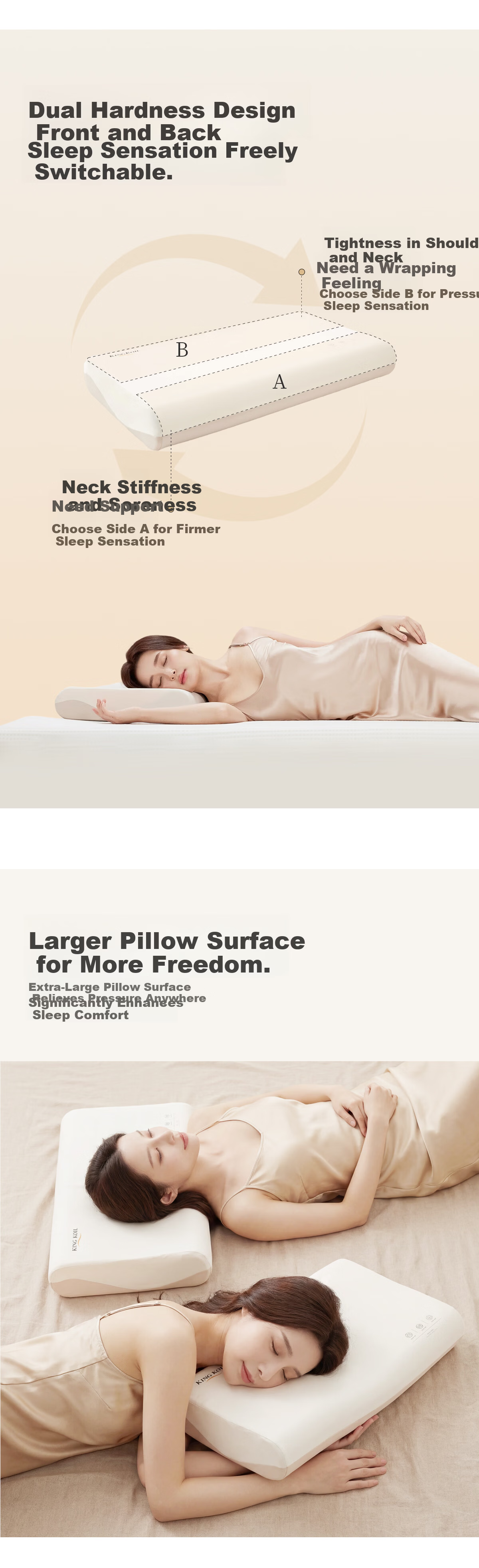 Kingkoil Memory Foam Pillow Hotel Deep Sleep Neck Support Pillow Core Adult Unisex Sleep Aid Single 10CM 5