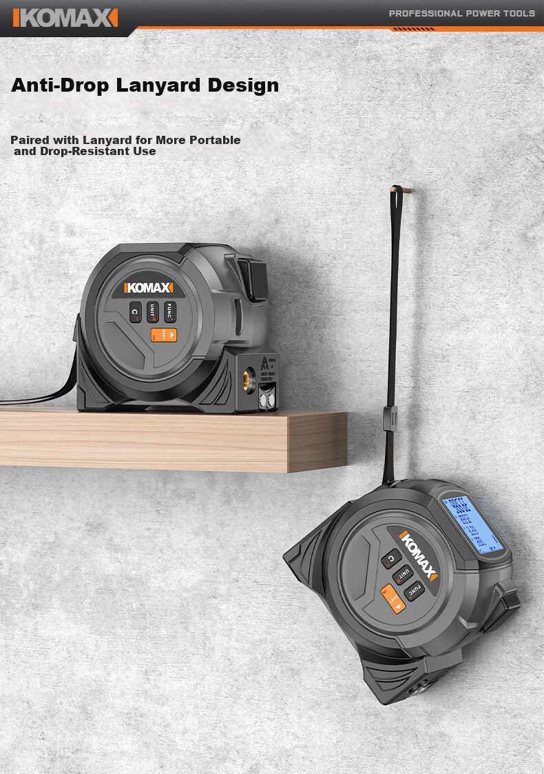 KEMAISI 3-in-1 Laser Distance Measuring Tape Infrared Rangefinder High-Precision Handheld Electronic Ruler Tape Measure for Carpentry 17
