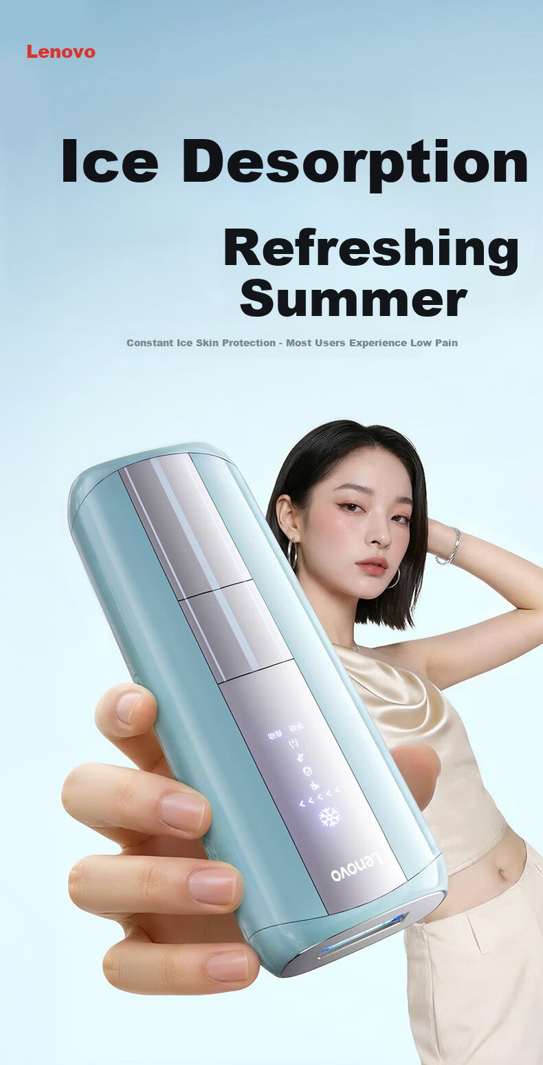 Lenovo Sapphire Hair Removal Device High Power Ice Point Private Area Lip Armpit Full Body Bikini Unisex Home Use Body Shaver Mother's Day Girlfriend 520 Gift 8