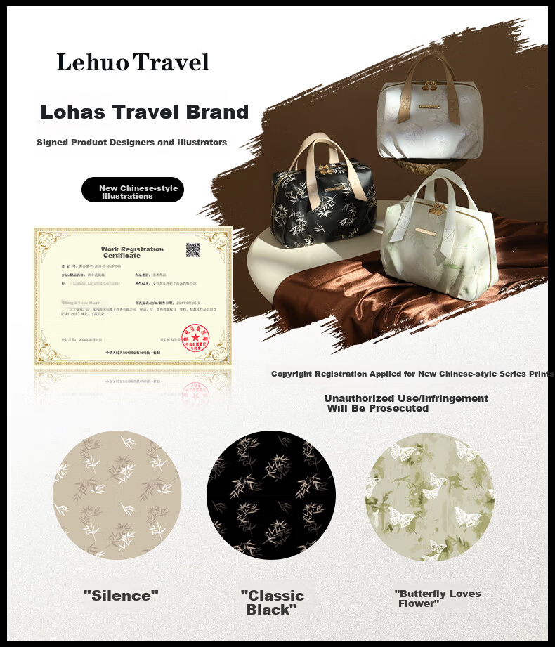 LOHO Travel Makeup Bag Portable Women's 2026 New High-Value Large Capacity Toiletry Skincare Storage Pouch Box Bag 2