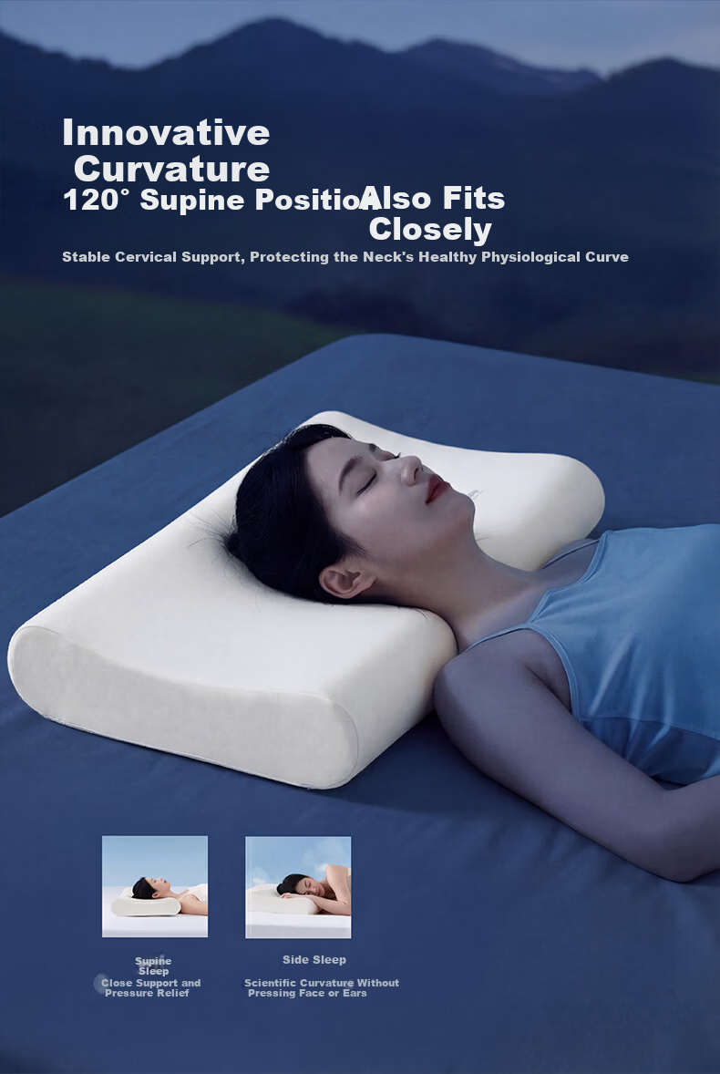Mercury Home Textiles Ergonomic Slow Rebound Memory Foam Cervical Pillow Core A-Class Memory Foam Pillow Core Deep Sleep Relaxation Hotel Pillow 3
