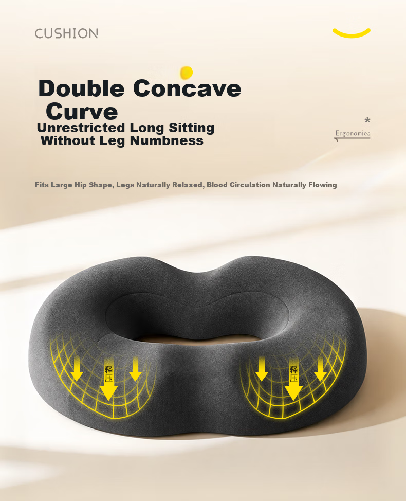 Zhiguozhe Hemorrhoid Cushion Hollow Post-Anal Fistula Surgery Special Perianal Abscess Coccyx Decompression Long Sitting Pain Relief Anti-Bedsore Cushion 9