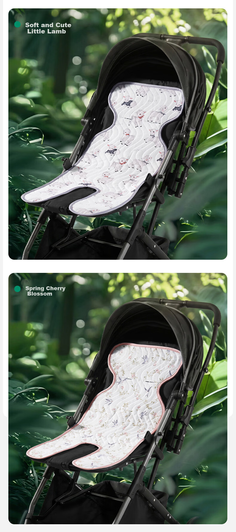 OUYUN Baby Stroller Ramie Cooling Mat Ice Pad Safety Seat Cushion High Landscape Baby Stroller Accessory 72x33 18