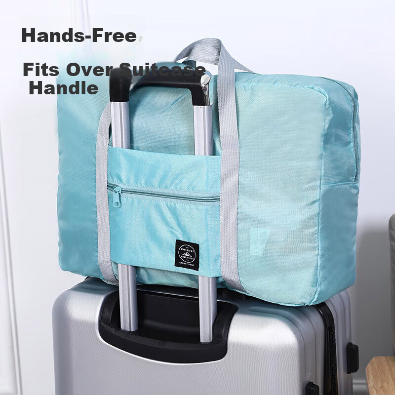 Jinghuisichuang Large Capacity Travel Bag with Trolley Sleeve, Portable Handbag for Business Trips, Lightweight Short-Distance Luggage Bag for Men and Women