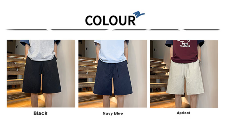 Warrior Men's Summer Workwear Shorts Bubble Yarn Casual Five-Point High-End Shorts 5