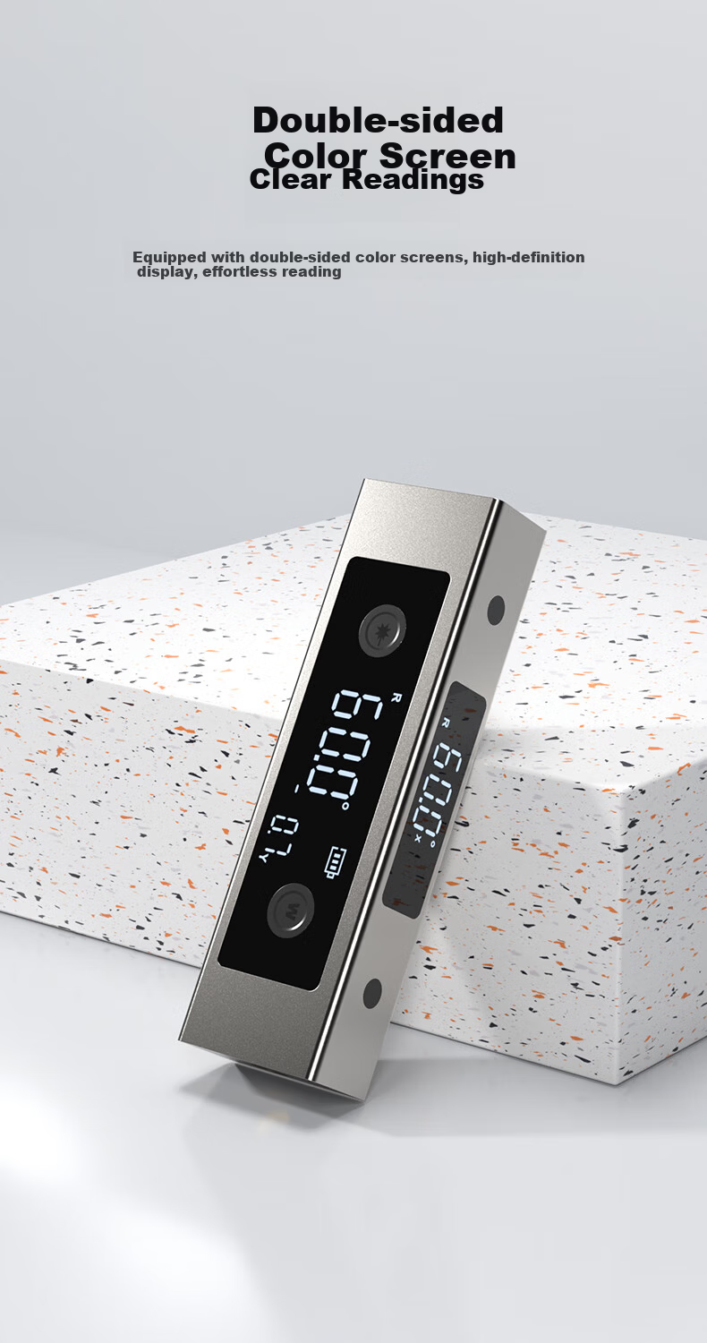 DELIXI ELECTRIC Laser Digital Inclinometer High Precision Angle Meter Magnetic Metal Level Household Angle Ruler 5