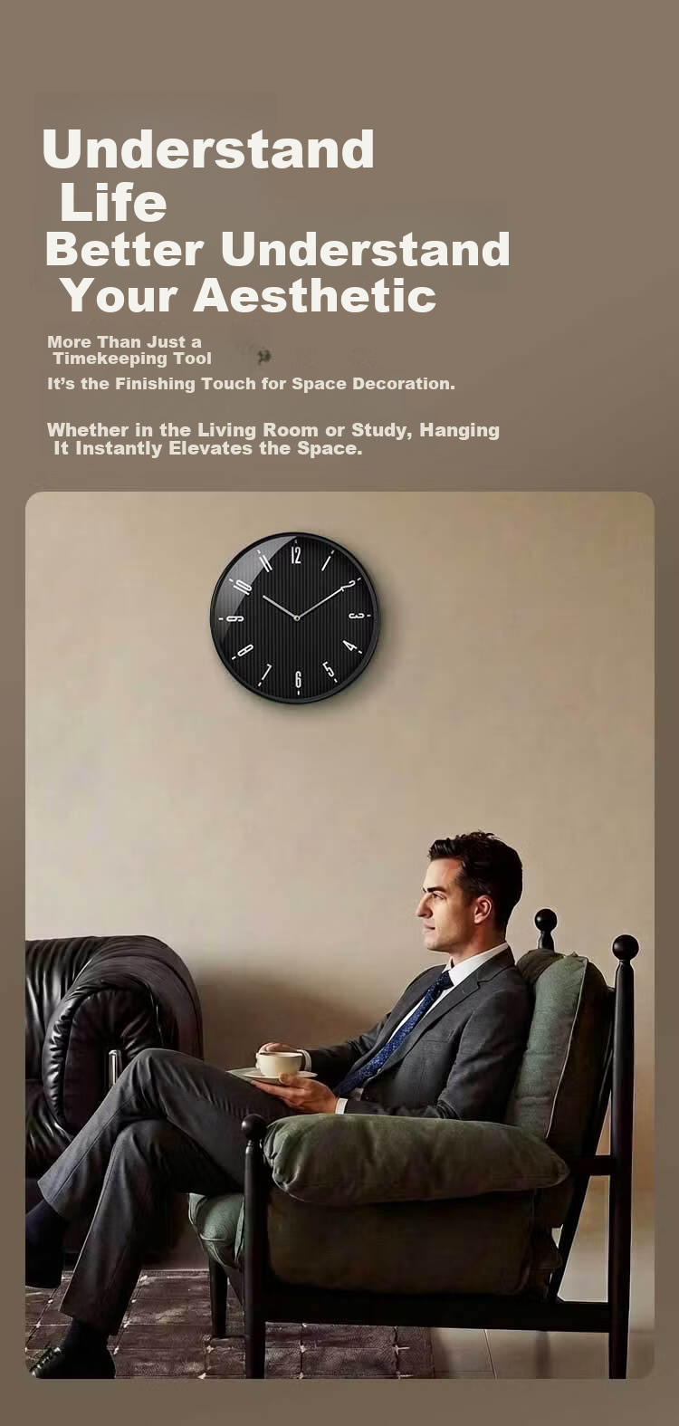 JD NeoCarbon Series T300 Carbon Fiber Silent Wall Clock Living Room 2026 New Home Premium 35cm 5