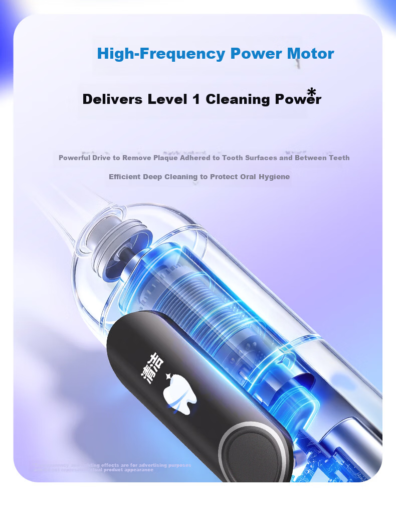 Midea OK Electric Toothbrush with Large Screen, Vibration Sweep, Missed Brush Reminder, 45° Wide Swing, Deep Cleaning, Interactive Digital Display, Adult Gift Box, Couple Birthday Gift YM7 Blue 9