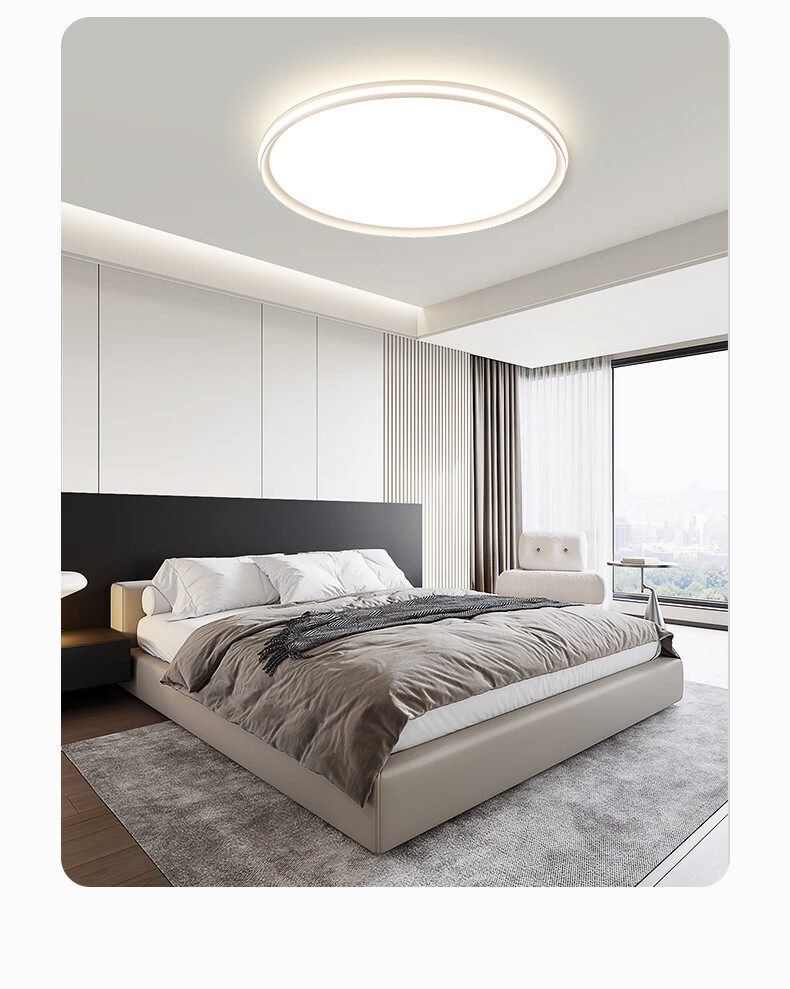 AOC Eye-Care Bedroom Ceiling Light Minimalist LED Ultra-Thin 40cm Independent Light Control with Installation Included 19