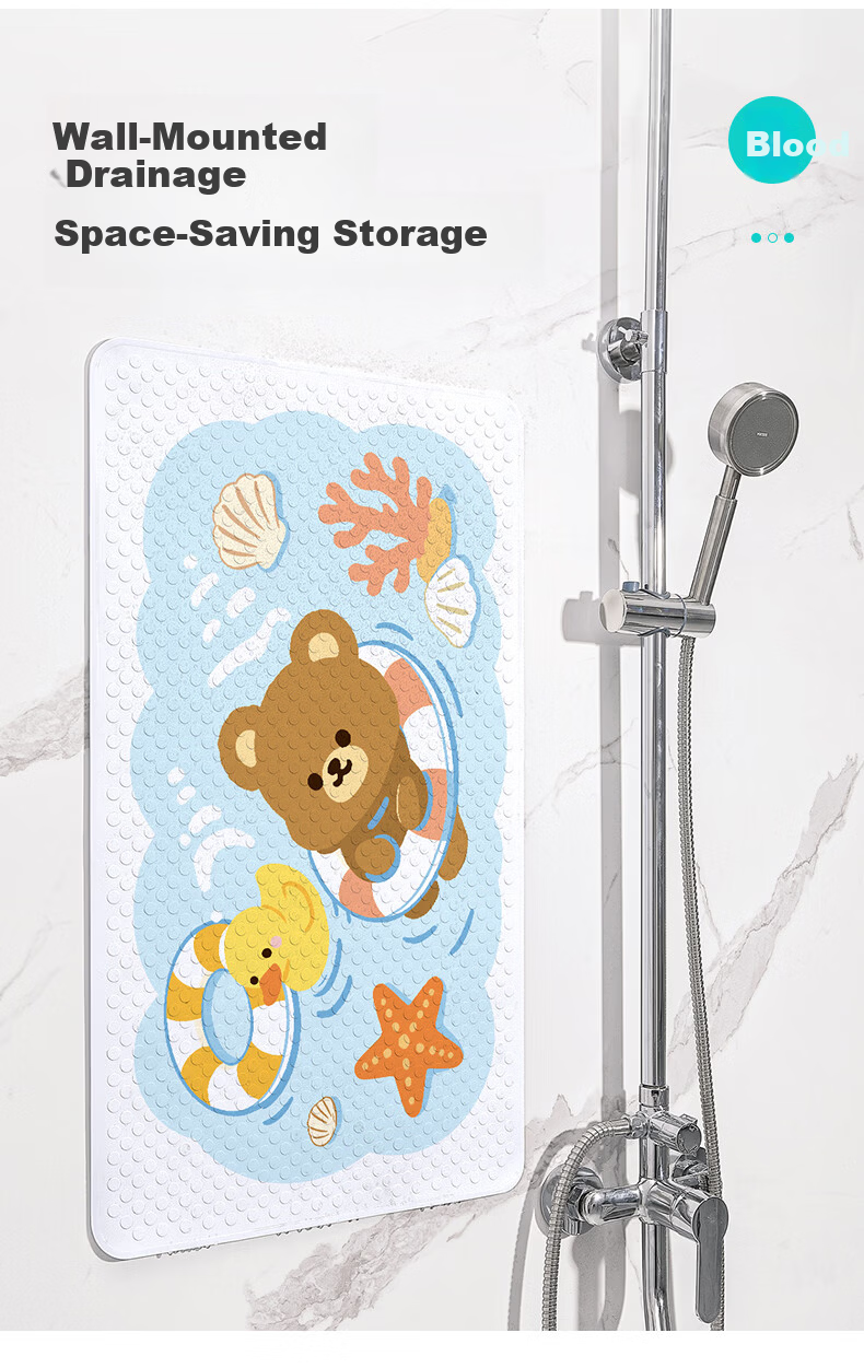 Da Jiang Bathroom Non-Slip Mat Children's Shower Room Anti-Slip Bath Mat 50x80cm 6