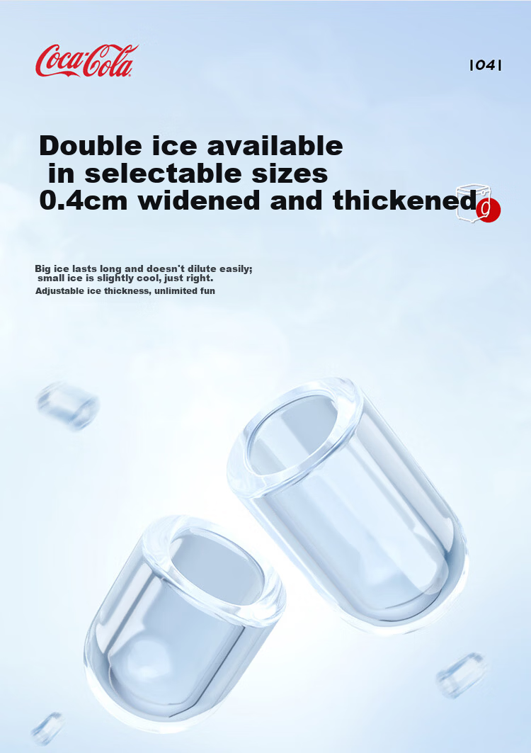 Coca-Cola Home Use Small Fully Automatic Ice Maker One-Key Cleaning Bullet Ice Mini Dormitory Ice Machine Adjustable Ice Size Portable 1.2L About 100 Ice Cubes AH-18ZB05J 7