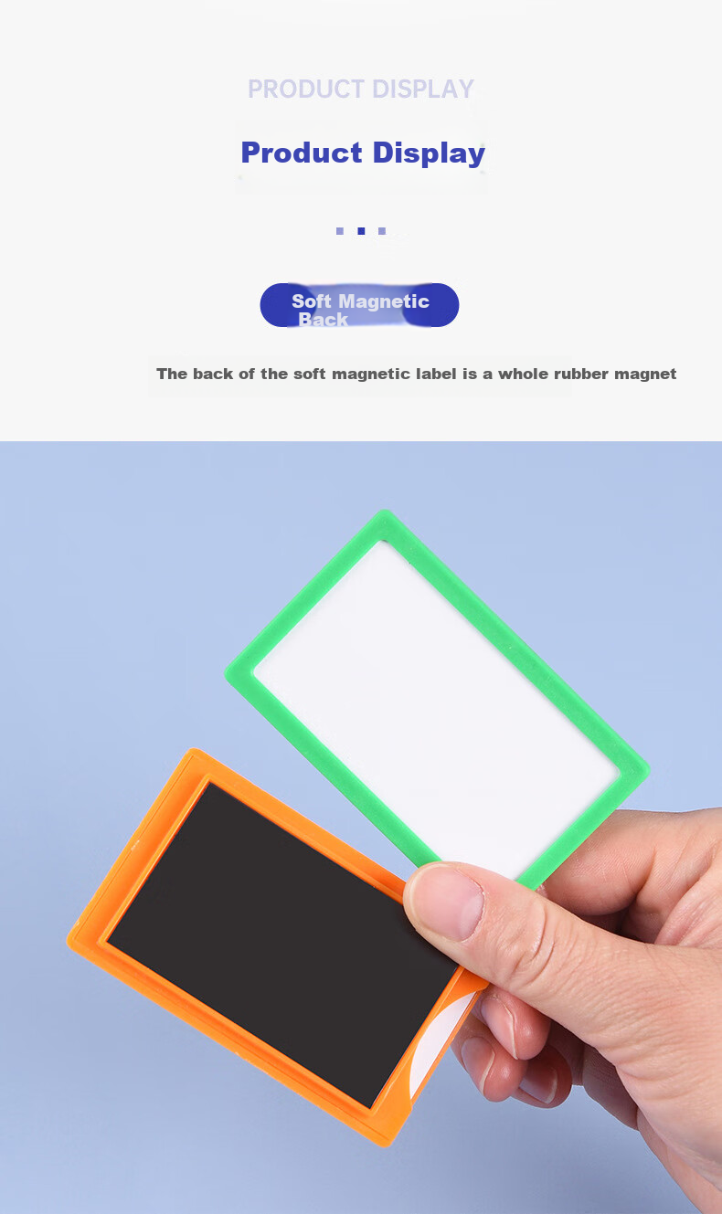 Shushan Warehouse Signage Magnetic Shelf Labels Partition Identification Cards Material Classification Tags 6x10cm Blue (10 Pack) 3