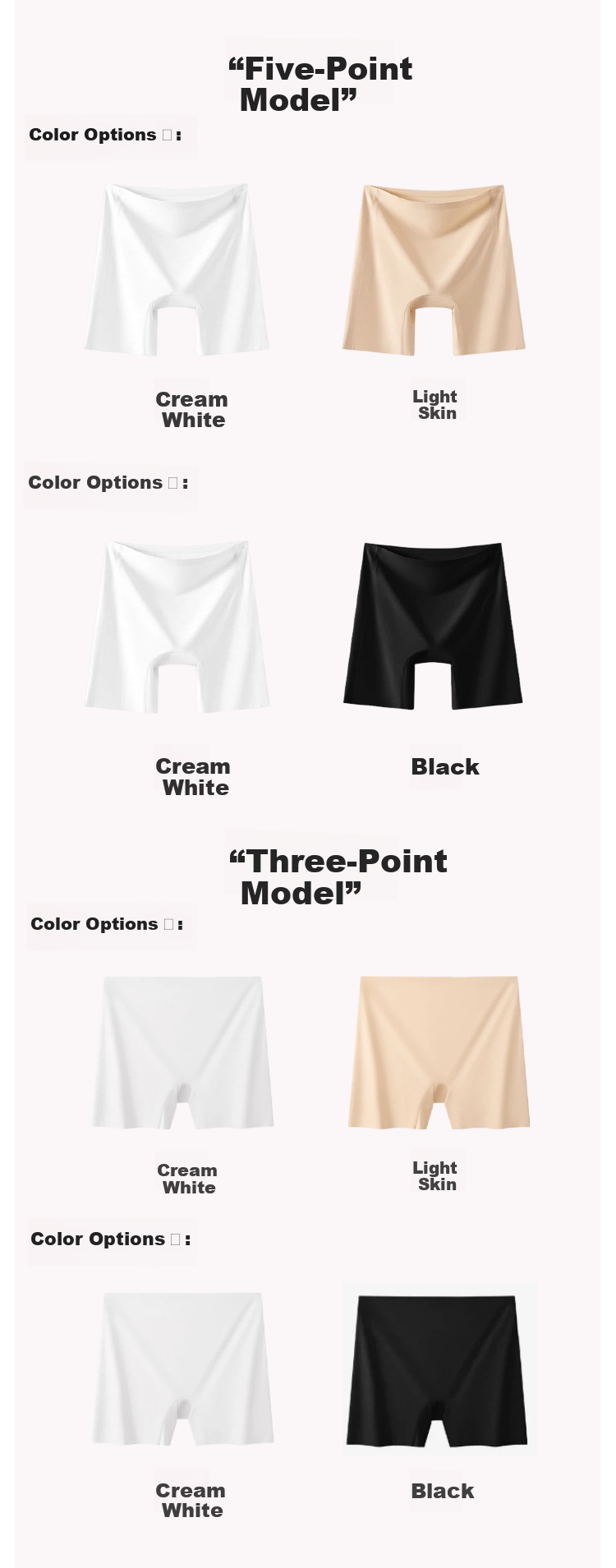 Neixiaoban 2-Pack Safety Shorts Anti-Exposure Seamless Cotton Antibacterial Crotch Two-in-One Boxer Briefs Ice Silk Leggings M 22