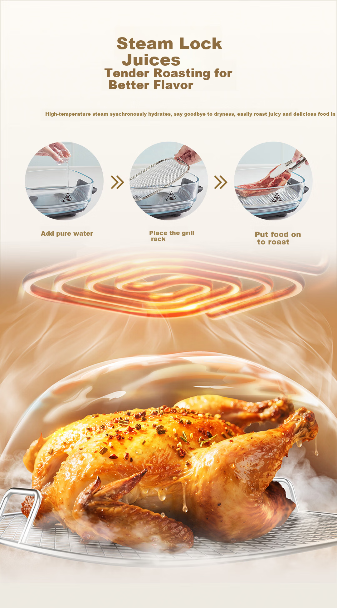 Dreame PT60 7L Air Fryer Steam Oven Combo with Glass Inner Pot, Visible Non-Stick Coating, 2026 New Model 8