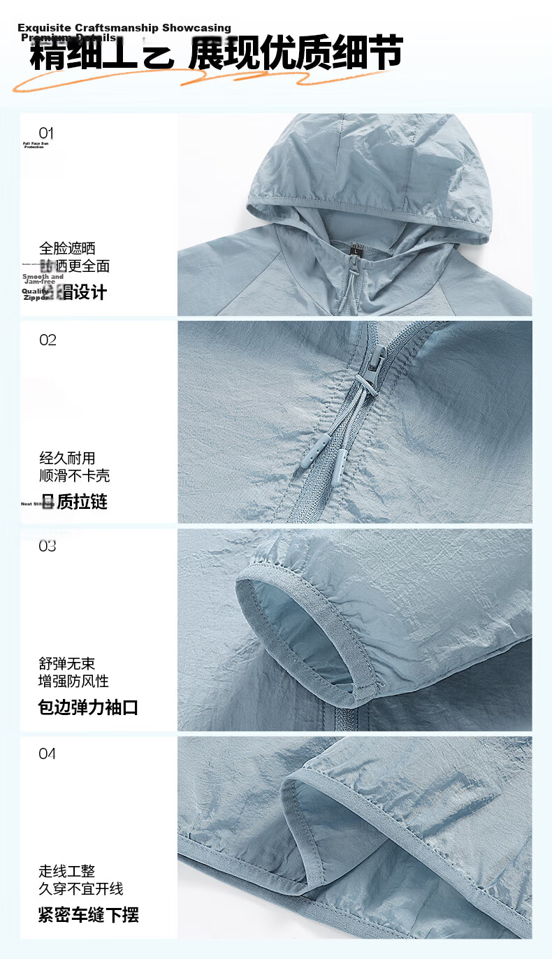 JEANSWEST LIFE Men's Summer UPF50 Lightweight Sun Protection Fishing Jacket 2025 New Men's Ice Feel Sun Protection Coat C 9