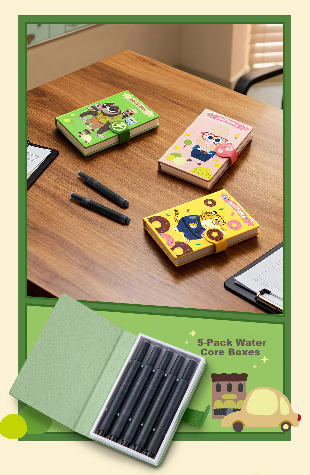 LAMY Ink Refill Zootopia IP Collaboration Non-Carbon Disposable Ink Cartridge Portable Fountain Pen Ink Chamber German Original Officer Clawhauser 3